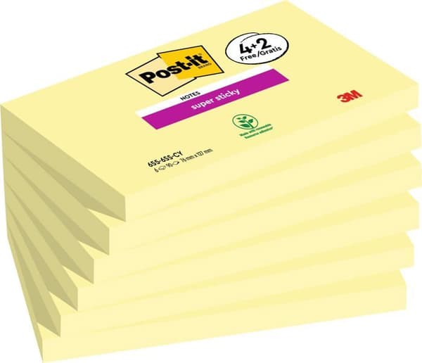 Post-it klisterlapp - 655-SSCY-P4+2