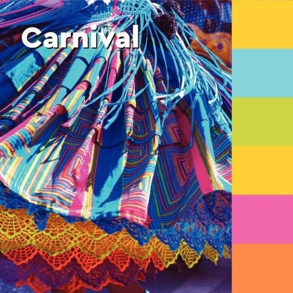Set med 12 omplacerbara Post-it-block - Carnival Collection - 90 ark - 47,6 x 47,6 mm