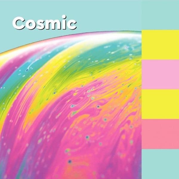 Set med 12 flyttbara kuddar 90 ark Post-it Super Sticky-kollektion Cosmic 47,6 x 47,6 mm