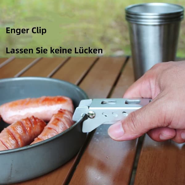 Skoldningsfri grydepinde til udendørs picnic, tilbehør til picnicpander, grillpinde til camping, spisepinde og madclips