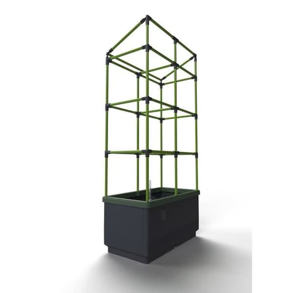 Planteringslåda med spaljé - BIO GREEN - City Jungle - 34L - Universal - antracit/grön