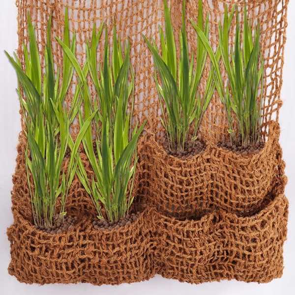 5 Planteposer Coir stof 8 Poser Bankmåtte Skråmåtte til Pond liner