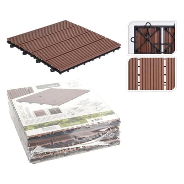 ProGarden Terrassplattor Set 6 st Brun 443187