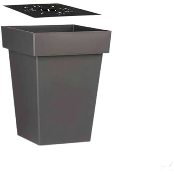 Blomkruka - IBERGARDEN - Standard - Plast - Grå - 37 x 37 x 82,5 cm