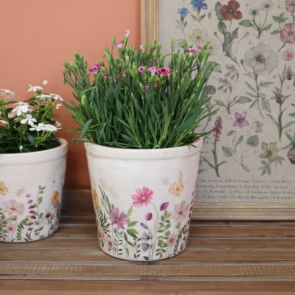 Avignon Blomkruka med blomstermotiv H16/Ø16,5 cm
