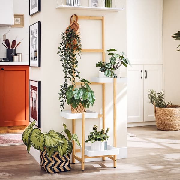 Plante Stand, STR13-WN, 31x27x130 cm, Brun