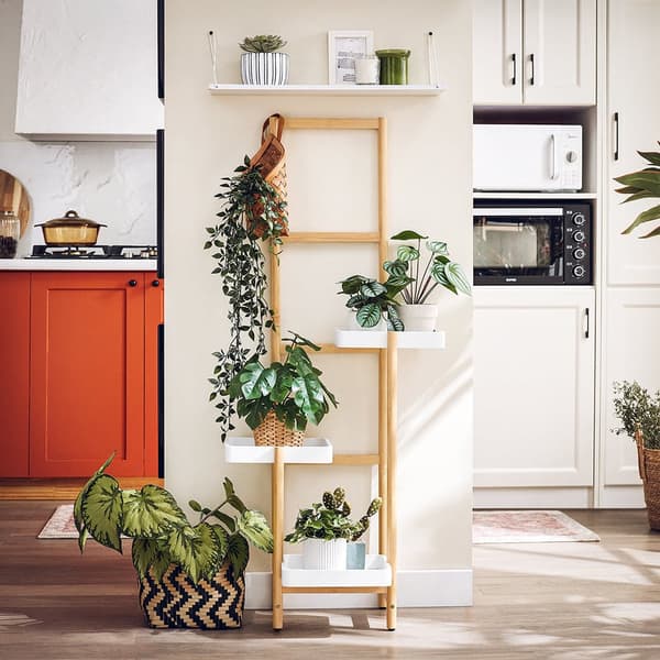 Plante Stand, STR13-WN, 31x27x130 cm, Brun
