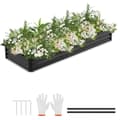 Miniatyrbild 1 av 6: Höjd blomsterbädd Trädgårdsbädd 240x90x30 cm Växter Kruka Svart