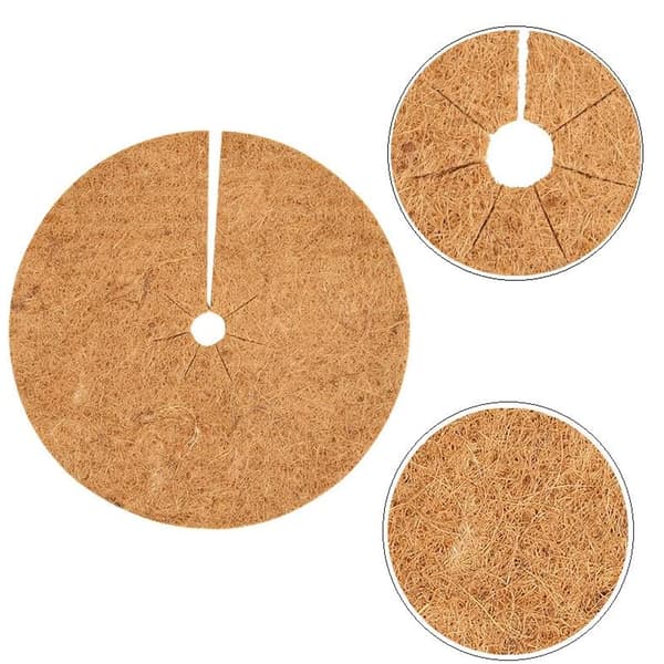 4 kpl 30 cm kookosmattoa, kookoskasvinsuoja, talvisuoja, kookostarjottimet kasveille, kestävä pakkassuoja ja kylmäsuoja kasveille