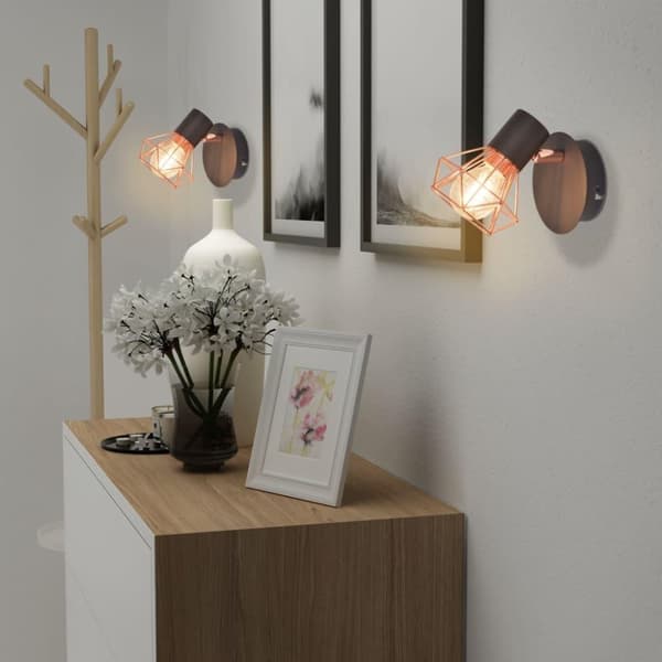vidaXL Seinävalaisin 2 kpl 2 LED-hehkulampulla 8 W