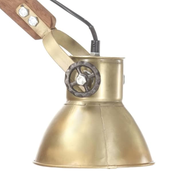 vidaXL Vägglampa industriell stil mässing rund E27