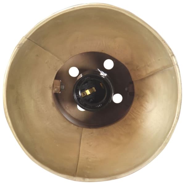 vidaXL Vägglampa industriell stil mässing rund E27