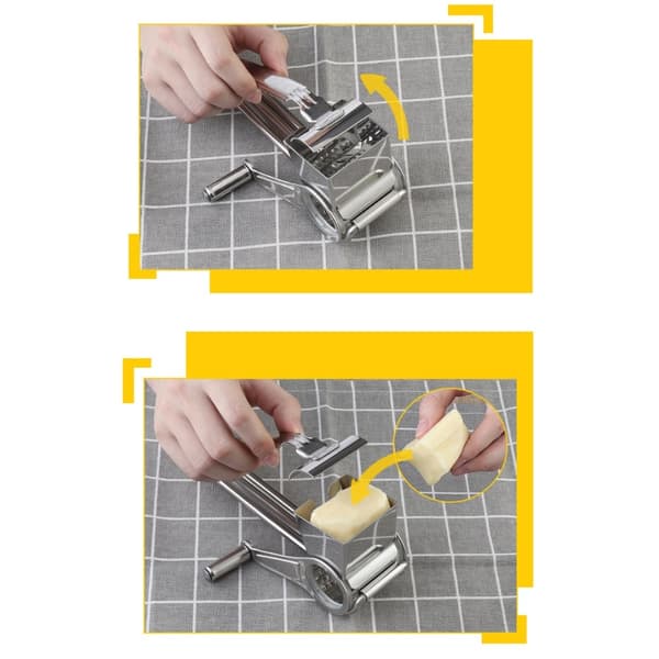 Håndroterende rivejern Slicer Oste rivejern i rustfrit stål