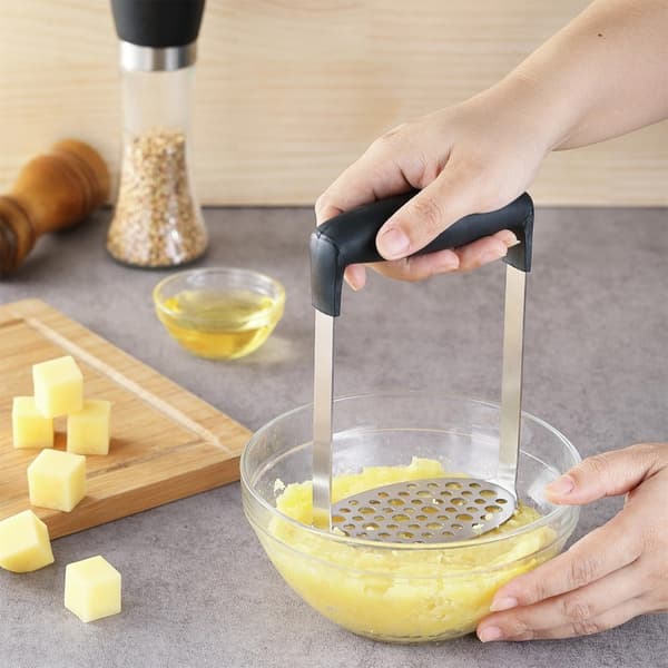 Potatispress Potatismos Rostfritt Stål Kökstillbehör Grönsakspress Kökspryl