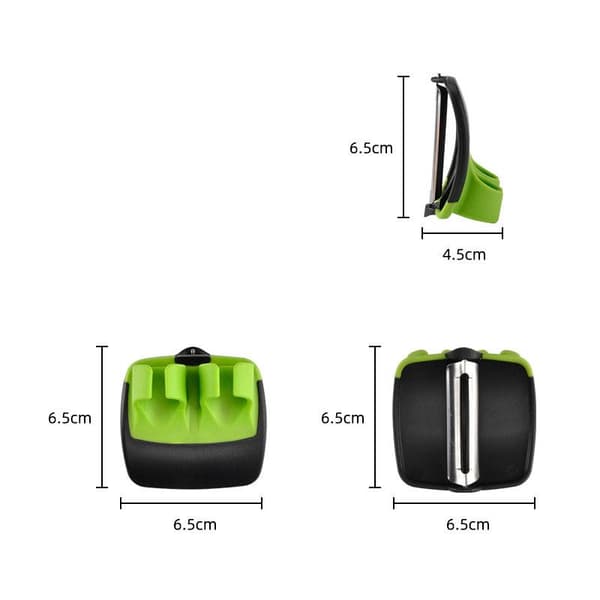 Ergonomisk kartoffelskræller - grøn og sort