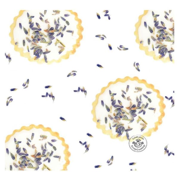 4 ätbara torkade blommor för bakning - Lavendel, ros, blåklint, hedbjörk
