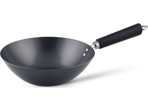 Ken Hom Excellence, Rund, Wok-/stekepanne, Svart, Kull stål, 1,5 mm, Keramisk, Gass, Halogen, Induksjon