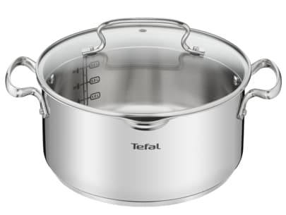 Tefal DUETTO+ G7194655, Rund, Rostfritt stål, Rostfritt stål, Rostfritt stål, Keramiska, gas, halogen, Induktion, Gjutjärnsplattor, 250 ° C