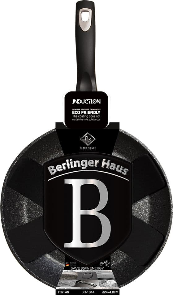 Berlinger Haus Granitt Stekepanne Sort Sølv 24 cm BH-1844