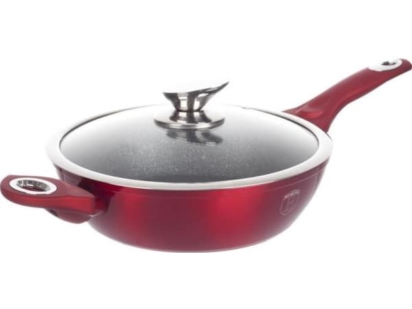 GRANITKANNA 32cm BERLINGER HAUS Röd METALLIC LINE BH-1261