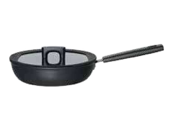 Fiskars Hard Face - Sauteringspanne med dekke - 26 cm - 2.8 L - ikke-klebende - svart matte