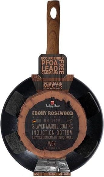 Berlinger Haus Berlinger Haus Wok frying pan 28 cm, Ebony Rosewood Line BH/1719