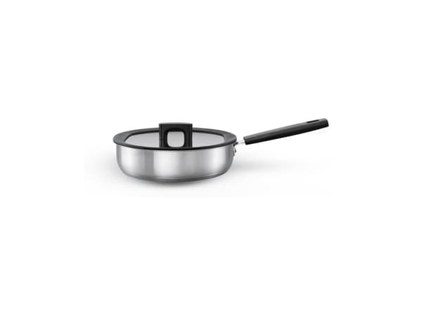Fiskars Hard Face, Rund, Sautépanne, Sort, Rustfritt stål, Rustfritt stål, 3,2 l, Keramisk, Gass, Halogen, Induksjon, Forseglet Plate