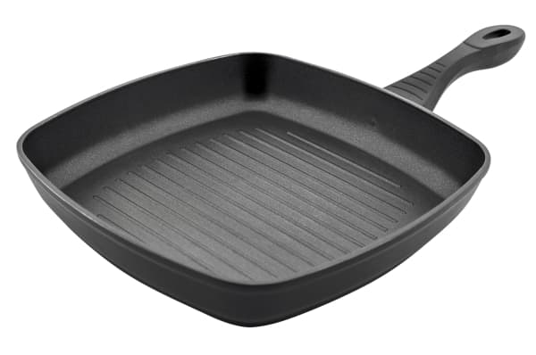 JATA G28, firkant, Grillpanne, Sort, Aluminium, 4 mm, Keramisk, Gass, Halogen, Induksjon, Forseglet Plate