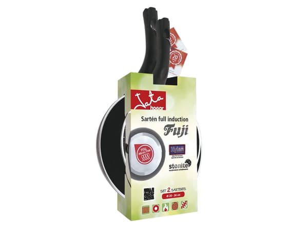 JATA SF118, Rund, All-bruk panne, Sort, Aluminium, 3 mm, Keramisk, Gass, Halogen, Induksjon, Forseglet Plate