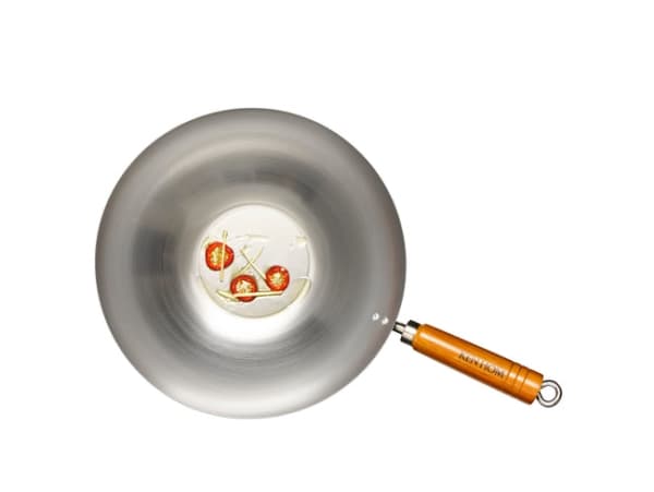 Ken Hom WOK CLASSIC CARBON, Rund, Wokpanna, Rostfritt stål, Kolstål, Keramiska, gas, halogen, Induktion, Trä