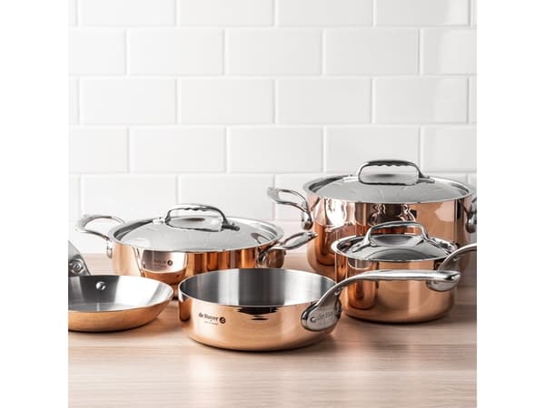 Patelnia De Buyer De Buyer Prima Matera Sauté Pan Copper/steel 24cm straight ind.