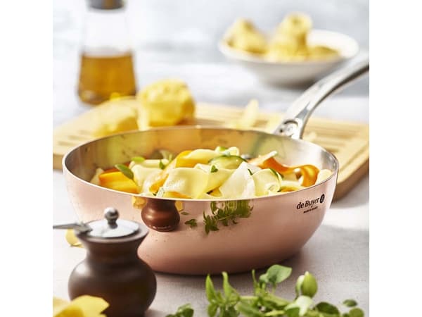 de Buyer Prima Matera, Rund, Sautépanne, Kobber, Rustfritt stål, Kopper, Rustfritt stål, 3,12 l