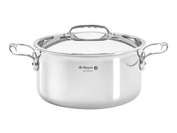 de Buyer AFFINITY - Gryta med lock - 24 cm diameter x 12 cm - 5.4 L