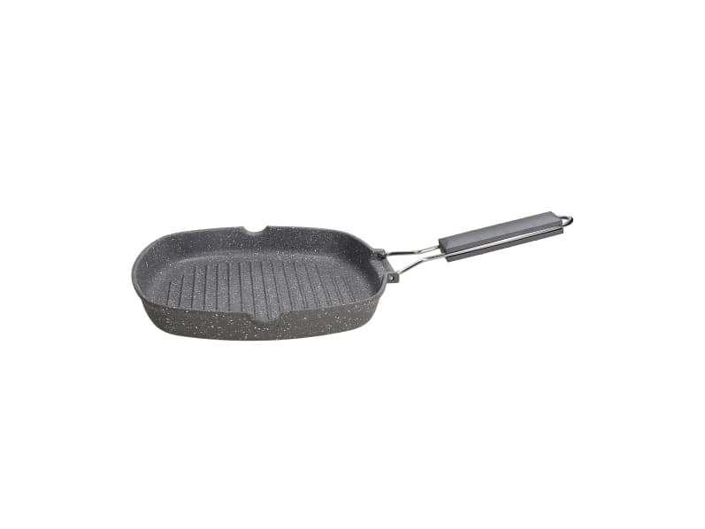 Tognana Porcellane WR758BBPROQ, Torg, Grillpanna, Grå, Pure roq, Gjuten aluminium, 4 mm