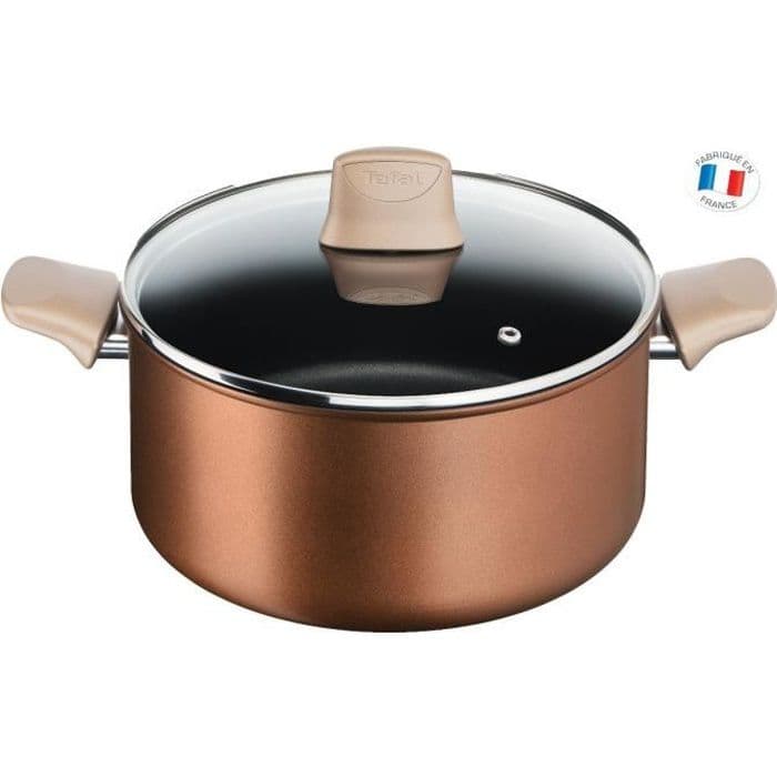 TEFAL G2544602 24 cm ECO-RESPECT gryta - 5 L kapacitet - glasöverdrag ingår - non-stick - induktion