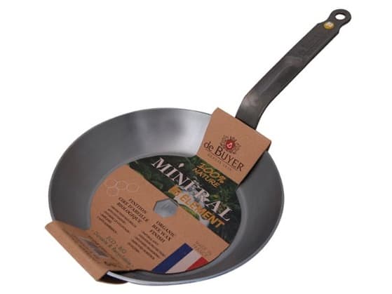 de Buyer Mineral B Element, All-bruk panne, Rustfritt stål, Strykejern, Rustfritt stål, Keramisk, Gass, Halogen, Induksjon, Forseglet Plate, 36 cm, 5