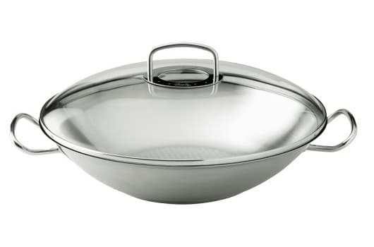 Fissler Profi wok, 35 cm, Single pan, Rustfritt stål, Rustfritt stål, 1 stykker, Glass, 35 cm