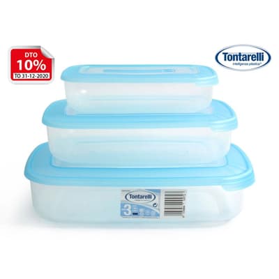 Tontarelli Rektangulära Lunchlådor 1/2/3L