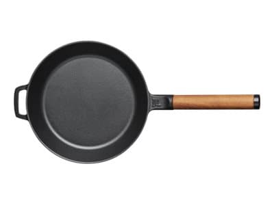 Fiskars Norden, Pyöreä, Monikäyttöinen paistinpannu, Musta, 270 °C, valurauta, Keraaminen, Kaasu, Halogeeni, Induktio, Sinetöity levy