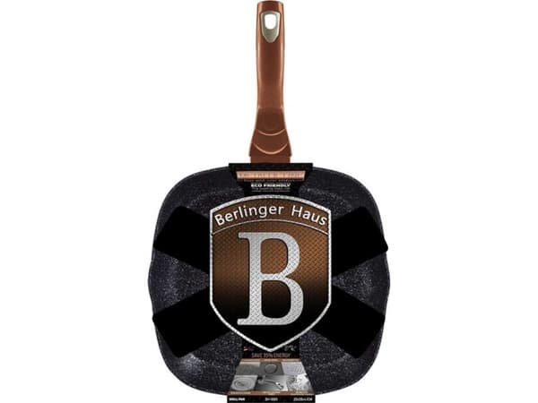 Frying pan Berlinger Haus GRANITE GRILL PAN 28 cm BERLINGER HAUS BH-1889 ROSE GOLD NOIR