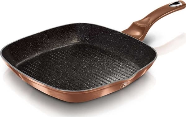 Frying pan Berlinger Haus GRANITE GRILL PAN 28 cm BERLINGER HAUS BH-1889 ROSE GOLD NOIR