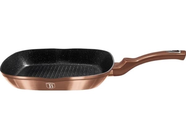 Frying pan Berlinger Haus GRANITE GRILL PAN 28 cm BERLINGER HAUS BH-1889 ROSE GOLD NOIR