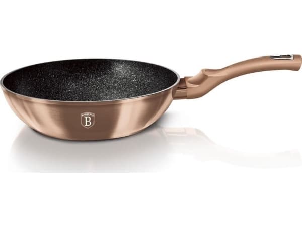 GRANITINĖ SKELĖ GRANITE WOK 30cm BERLINGER HAUS METALLIC LINE ROSE GOLD BH-6171