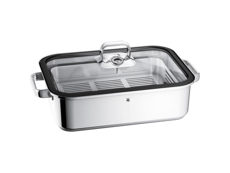 WMF 17.4101.6040, 6,5 l, Rostfritt stål, Rektangulär, Keramiska, Gas, Halogen, Induktion, Gjutjärnsplattor, Rostfritt stål, Glas