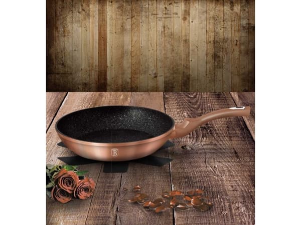 SETT MED 3 GRANITTTEKKER 20/24 / 28CM BERLINGER HAUS METALLIC LINE ROSE GOLD BH-6195