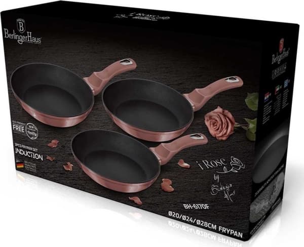 Berlinger Haus Frying pan SET 3 PANS 20/24/28CM BERLINGER HAUS BH-6170 I-ROSE