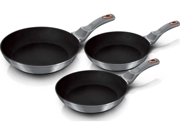 Berlinger Haus BH/6169F, Matlagningsset, Grå, Gjuten aluminium, Ergonomisk, Soft touch, gas, halogen, Induktion, 20 cm
