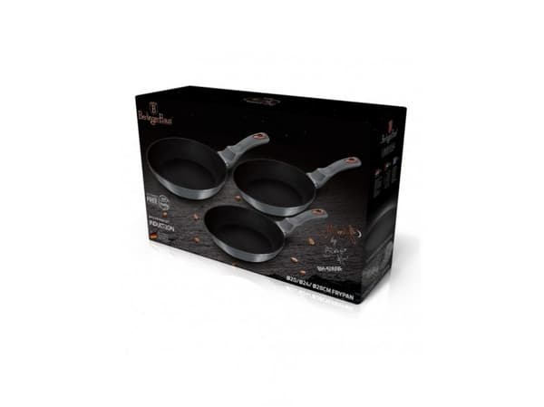Berlinger Haus BH/6169F, Matlagningsset, Grå, Gjuten aluminium, Ergonomisk, Soft touch, gas, halogen, Induktion, 20 cm
