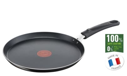 Tefal Simply Clean B5671053, Rund, Crêpepanne, Sort, Titan, Aluminium, 0,7 l
