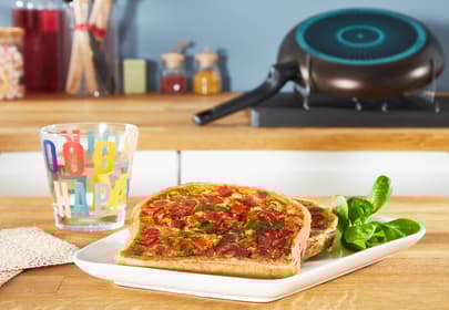 Tefal Easy Plus B5690653, Pyöreä, Monikäyttöinen paistinpannu, Musta, Titaani, Alumiini, Lämpöpiste